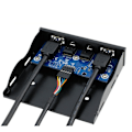 Miniatyrbillede 1 af 5: USB 3.0 3,5 mm Front Bay Panel USB3.0 Hub Splitters Interne Adaptere BC1.2