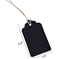 Miniatyrbillede 2 af 5: 100 Kraft Gavemærker Med Snor, Blank Gaveposemærke Prismærke (sort)