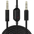 Miniatyrbillede 1 af 5: 2M Erstatningslydkabel til GPRO X, G233, G433 Hovedtelefoner Inkluderer Volumekontrol og Lydløs Funktion Sort