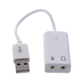 Pikkukuva 2 / 3: 3,5 mm:n mikrofonikuulokeliitäntä USB 2.0 -äänikortti kaiutinäänisovitin valkoinen