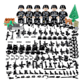 Miniatyrbild 1 av 5: 6 st Armé Squad War II Anpassad Soldat Minifigur Set Multi-utrustning Byggsten Krig Leksak
