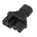 Miniatyrbillede 4 af 5: IEC320 C14 til C13 og 515R Strømadapter Han til Hun Strømstik Splitter Adapter til Bordlampe Printer