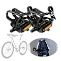 Miniatyrbillede 2 af 5: Multifunktionelle cykelpedaler med tåclips og stropper til motionscykel, spinningcykel og udendørs cykler