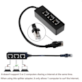 Pikkukuva 4 / 4: Rj45 Jakaja-adapterikaapeli, Rj45 1 Uros - 3 Naarasliitinportti Lan Ethernet-jakaja Y-adapterikaapeli