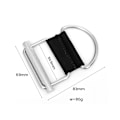 Miniatyrbilde 2 av 5: Rustfritt stål dykking sidemontering webbing stropp festespenne for 50mm webbing BCD tilbehør