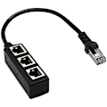 Pikkukuva 1 / 4: Rj45 Jakaja-adapterikaapeli, Rj45 1 Uros - 3 Naarasliitinportti Lan Ethernet-jakaja Y-adapterikaapeli