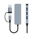 Pikkukuva 3 / 5: 4 Portin USB 3.0 Hub Type-C -sovitin USB 2.0 -nopea tiedonsiirto -monisatamainen USB-jakaja -laajennin