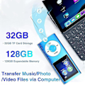 Miniatyrbild 3 av 5: Mp3-spelare med Bluetooth 5.0, musikspelare med 32 GB TF-kort, FM, hörlurar, bärbar HiFi-musikspelare (svart)