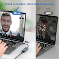 Miniatyrbilde 3 av 5: USB 3.0 til Ethernet-adapter med USB C til RJ45 Gigabit LAN 1000 Mbps kablet nettverk, nettverksadapter