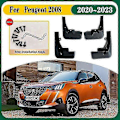 Pikkukuva 1 / 5: Auton roiskeläpät Peugeot 2008 -malleihin Lisävarusteet 2020~2023 2022 Mudguards Auton roiskesuoja Etu Taka Roiskesuoja Lokasuoja Lisävarusteet P20250110550