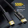 Miniatyrbilde 3 av 5: 1/2m Dp Til Dp Adapter 1080p 240hz/2k 144hz/4k 60hz 4k Tapsfri Displayport 1.2 Hann Til Displayport Hann Konverter Datatilbehør