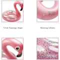 Miniatyrbild 3 av 5: Simring Pool Float, Flamingo-formad uppblåsbar pool Float med glitter, uppblåsbar fritidsflotte tub simring sommar barn poolleksaker