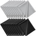 Microfiber Cleaning Cloths, 20-Pack - Black and Grey, Reusable and Durable - Perfect for Cleaning Glass and Electronics.
