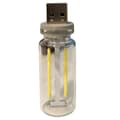 USB-bilinteriør stemningslys Plug-in USB Mini LED-pærelamper for soverom, barnerom, bil, rødt lys