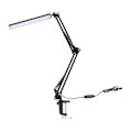 Miniatyrbillede 1 af 5: LED Skrivebordslampe med Klemme, Justerbar Svingarm Kompatibel Studie/Kontor (Sort)