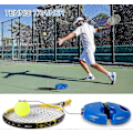 Miniatyrbillede 2 af 2: Tennis Træner Sæt, Tennis Træner Udstyr Base Med Snor Og 3 Rebound Bolde Til Solo Træning