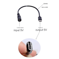 Miniatyrbilde 5 av 5: Type-C til DC strømledning 5V DC 5,5 x 2,1 mm hunn til USB C plugg ladekabel