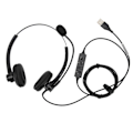Pikkukuva 1 / 5: Langallinen puhelinheadset Melunvaimennus Binaural Liiketoimintakuulokkeet mikrofonilla Call Center -asiakaspalveluun USB-liitäntä