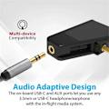 Miniatyrbillede 5 af 5: Bluetooth 5.3 Flyveplansadapter A2DP Transmitter til Aonic 40 50 Trådløse Støjreducerende Hovedtelefoner