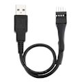 Miniatyrbild 5 av 5: 9-stifts hane till extern USB A-hane PC-moderkorts intern dataförlängningskabel 20 cm