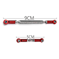 Miniatyrbilde 3 av 5: Metalljusterbar styringslenke Servo Link Trekkstang Turnbuckle for MN D90 D99 MN-90 -45 1/12 RC C