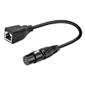 Miniatyrbilde 2 av 5: XLR 5 Pin Hunn til RJ45 Hunn Adapterkabel 30cm/1ft for LED-belysning