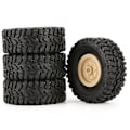 Miniatyrbillede 2 af 5: 4 stk. Gummihjul Fælg Dæk Til Rc 1/16 Klatre Crawler Bil Wpl B-1/b-24/c-14/c-24/b-16 Lastbil
