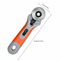 Miniatyrbilde 2 av 5: 45mm Roterende Kutter Sy Stoff Lær Papir Håndverk Quilting Kutting M/blad Gl(grå+oransje)(1 stk)