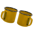 Miniatyrbild 3 av 3: 2 st emaljmuggar campingmuggar emalj kaffekopp tekopp drickskoppar för kontor resor