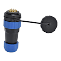 Miniatyrbilde 1 av 5: Vanntett Kobling Bakmutter IP68 Luftfart Strømkontakt 250V 5A for Kabel SP2819 Pin
