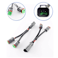 Miniatyrbillede 2 af 5: Y-Formet Ledninger Deutsch Dt Dtp 2-Pinstik Adapter til LED-Arbejdslys Retrofit-Stikforbindelser Ledninger