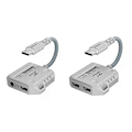 Pikkukuva 1 / 5: PLEXTONE GS1 2-in-1 kuulokemuunnin Type-C -liitäntä tukee 60 W:n pikalatausta matkapuhelimille ja tableteille, kestävä