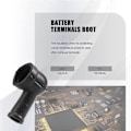 Miniatyrbillede 3 af 5: 8 stk. 15 mm x 8 mm sorte pibeformede PVC-batteripol-isoleringshætter