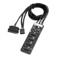 9-Pin USB Header Splitter, USB 2.0 Header Splitter med SATA Strömkabel, Intern USB Hub för CPU/RG