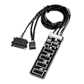 Miniatyrbillede 1 af 5: 9-Pin USB Header Splitter, USB 2.0 Header Splitter med SATA Strømkabel, Intern USB Hub til CPU/RG