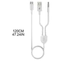 Miniatyrbilde 4 av 5: 2-i-1 Type-C Bil Audiokabel 1 Split 2 Type C Til USB A 3,5 mm Aux Kabel