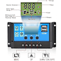 Miniatyrbillede 4 af 5: 30a Solar Charge Controller, 12v/24v Solar Panel Charge Controller, timer Indstilling Pwm Auto Parameter - q37/YY
