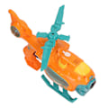 Miniatyrbillede 3 af 4: Bobleblæser Legetøj Helikopter Form Lyd Lys Batteridrevet Automatisk Boblefremstillingslegetøj Orange