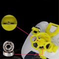 Miniatyrbilde 3 av 5: Mini Ratt for // Elite Controller Racing Spill Ratt Kontroller Tilbehør Rød