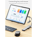 Miniatyrbild 3 av 5: USB-dockningsstation, 8-i-1-hub, med PD100W, SD/TF, Audio 3.5, 4 USB-portar, för bärbara datorer, T