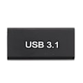 Pikkukuva 4 / 4: Type-C / USB-C Naaras - USB 3.0 Naaras Alumiiniseosadapteri (Musta)