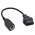 Pikkukuva 1 / 5: OBD2-kaapeli, yhteensopiva 3-nastaisen OBD1-sovittimen kanssa, OBD2 OBDII -yhteensopiva 3-nastainen - 16-nastainen liitin, yhteensopiva diagnostiikkatyökalun kanssa