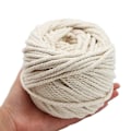 Miniatyrbild 3 av 5: 6/5/4mm Makramérep Macrame Garn Tvinnad Snöre Bomullssnöre För Handgjorda
