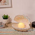 Miniatyrbillede 5 af 5: Shell Pearl LED Natlampe Perle I Skal Natlampe Bordlampe Til Børneværelse Soveværelse Stue, Hvid