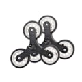 Miniatyrbillede 2 af 5: 2x Trolley Trekant Hjul Hjul Diameter 9 cm Udskiftning til Foldbar Vogn