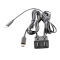 Miniatyrbillede 1 af 5: Bil Android Navigation Maskine Dobbelt TYPE-C Indgang til Dobbelt USB Interface Panel Adapter Panel