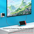 Miniatyrbild 3 av 5: 6-i-1 Dockningsstation för Switch USB-C Spelhubb med USB2.0x2+RJ45 100M+PD 100W+Kylfläkt för Switch/OLED Pad