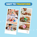 Miniatyrbillede 4 af 5: SBSG Robocar Poli Transformerende Robot, 10 cm Transformerbar Action Legetøjsfigur Køretøjer, Politi Nødsituation