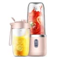 Portable Rechargeable Juicer with 6 Blades - Easy Lock, Compatible with Various Brands Pink