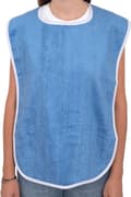 Two-pack premium adult bibs, unisex, suitable for elderly and disabled, adjustable, terry bibs, machine washable - blue.